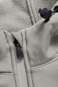 Купить Ветровка женская софтшелл виндстоппер с капюшоном спортивная серого цвета 9612_1Sr, фото 20