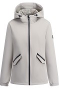 Купить Ветровка женская софтшелл виндстоппер с капюшоном спортивная серого цвета 9612_1Sr, фото 4