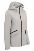 Купить Ветровка женская софтшелл виндстоппер с капюшоном спортивная серого цвета 9612_1Sr, фото 5