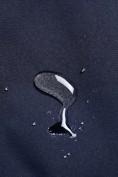 Купить Ветровка женская софтшелл виндстоппер с капюшоном спортивная темно-синего цвета 9612_1TS, фото 15