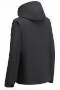 Купить Ветровка мужская софтшелл виндстоппер с капюшоном спортивная черного цвета 9613_1Ch, фото 5