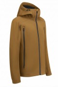 Купить Ветровка мужская софтшелл виндстоппер с капюшоном спортивная горчичного цвета 9613_1G, фото 3
