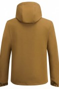 Купить Ветровка мужская софтшелл виндстоппер с капюшоном спортивная горчичного цвета 9613_1G, фото 4