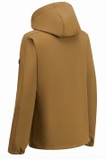 Купить Ветровка мужская софтшелл виндстоппер с капюшоном спортивная горчичного цвета 9613_1G, фото 5