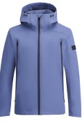 Купить Ветровка мужская софтшелл виндстоппер с капюшоном спортивная синего цвета 9613_1S