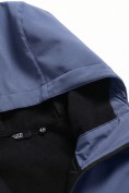 Купить Ветровка мужская софтшелл виндстоппер с капюшоном спортивная синего цвета 9613_1S, фото 16