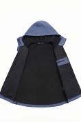 Купить Ветровка мужская софтшелл виндстоппер с капюшоном спортивная синего цвета 9613_1S, фото 17