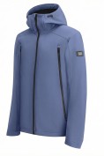 Купить Ветровка мужская софтшелл виндстоппер с капюшоном спортивная синего цвета 9613_1S, фото 2