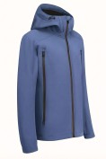 Купить Ветровка мужская софтшелл виндстоппер с капюшоном спортивная синего цвета 9613_1S, фото 3