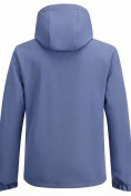 Купить Ветровка мужская софтшелл виндстоппер с капюшоном спортивная синего цвета 9613_1S, фото 4