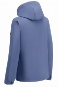 Купить Ветровка мужская софтшелл виндстоппер с капюшоном спортивная синего цвета 9613_1S, фото 5