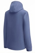 Купить Ветровка мужская софтшелл виндстоппер с капюшоном спортивная синего цвета 9613_1S, фото 6