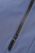 Купить Ветровка мужская софтшелл виндстоппер с капюшоном спортивная синего цвета 9613_1S, фото 7