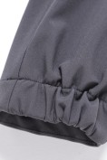 Купить Ветровка мужская софтшелл виндстоппер с капюшоном спортивная темно-серого цвета 9613_1TC, фото 8