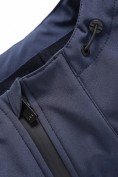 Купить Ветровка мужская софтшелл виндстоппер с капюшоном спортивная темно-синего цвета 9613_1TS, фото 13