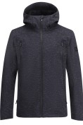 Купить Ветровка мужская софтшелл виндстоппер с капюшоном спортивная темно-синего цвета 9613_2TS