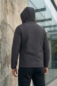 Купить Ветровка мужская софтшелл виндстоппер с капюшоном спортивная темно-синего цвета 9613_2TS, фото 9