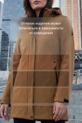 Купить Парка женская софтшелл виндстоппер удлинённая с капюшоном горчичного цвета 9614_1G, фото 4