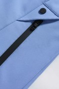 Купить Парка женская софтшелл виндстоппер удлинённая с капюшоном голубого цвета 9614_1Gl, фото 14