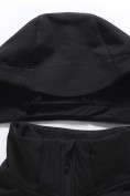 Купить Ветровка мужская софтшелл виндстоппер с капюшоном спортивная черного цвета 9615_1Ch, фото 26