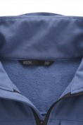 Купить Ветровка мужская софтшелл виндстоппер с капюшоном спортивная синего цвета 9615_1S, фото 23