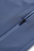 Купить Ветровка мужская софтшелл виндстоппер с капюшоном спортивная синего цвета 9615_1S, фото 15