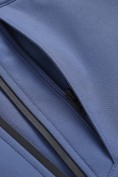 Купить Ветровка мужская софтшелл виндстоппер с капюшоном спортивная синего цвета 9615_1S, фото 16