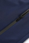 Купить Ветровка мужская софтшелл виндстоппер с капюшоном спортивная темно-синего цвета 9615_1TS, фото 19