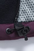 Купить Ветровка женская софтшелл виндстоппер с капюшоном спортивная темно-фиолетового цвета 9616_1TF, фото 14