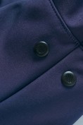Купить Ветровка женская софтшелл виндстоппер с капюшоном спортивная темно-синего цвета 9616_1TS, фото 14