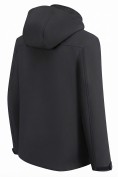 Купить Ветровка мужская софтшелл виндстоппер с капюшоном спортивная черного цвета 9617_1Ch, фото 10