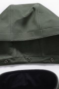 Купить Ветровка мужская софтшелл виндстоппер с капюшоном спортивная цвета хаки 9617_1Kh, фото 14