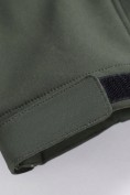 Купить Ветровка мужская софтшелл виндстоппер с капюшоном спортивная цвета хаки 9617_1Kh, фото 15