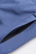 Купить Ветровка мужская софтшелл виндстоппер с капюшоном спортивная синего цвета 9617_1S, фото 15