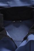 Купить Ветровка мужская софтшелл виндстоппер с капюшоном спортивная синего цвета 9617_1S, фото 13