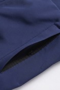 Купить Ветровка мужская софтшелл виндстоппер с капюшоном спортивная темно-синего цвета 9617_1TS, фото 19