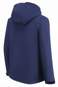 Купить Ветровка мужская софтшелл виндстоппер с капюшоном спортивная темно-синего цвета 9617_1TS, фото 11