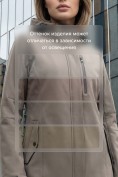 Купить Парка женская софтшелл виндстоппер удлинённая с капюшоном темно-серого цвета 9618_1TC, фото 4