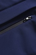 Купить Парка женская софтшелл виндстоппер удлинённая с капюшоном темно-синего цвета 9618_1TS, фото 15