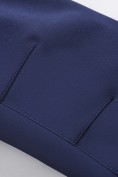 Купить Парка женская софтшелл виндстоппер удлинённая с капюшоном темно-синего цвета 9618_1TS, фото 18