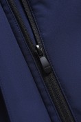 Купить Парка женская софтшелл виндстоппер удлинённая с капюшоном темно-синего цвета 9618_1TS, фото 22