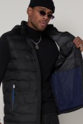 Купить Спортивная жилетка утепленная мужская черного цвета 961Ch, фото 15