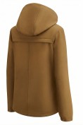 Купить Ветровка женская софтшелл большого размера с капюшоном ветрозащитная горчичного цвета 9620_1G, фото 5