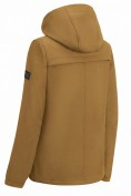 Купить Ветровка женская софтшелл большого размера с капюшоном ветрозащитная горчичного цвета 9620_1G, фото 6