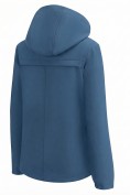 Купить Ветровка женская софтшелл большого размера с капюшоном ветрозащитная синего цвета 9620_1S, фото 8