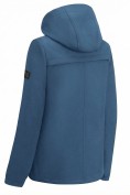 Купить Ветровка женская софтшелл большого размера с капюшоном ветрозащитная синего цвета 9620_1S, фото 9