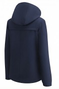 Купить Ветровка женская софтшелл большого размера с капюшоном ветрозащитная темно-синего цвета 9620_1TS, фото 8