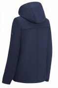 Купить Ветровка женская софтшелл большого размера с капюшоном ветрозащитная темно-синего цвета 9620_1TS, фото 9