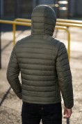 Купить Куртка мужская гибридная стёганая с капюшоном с графеновой подкладкой цвета хаки 9621_1Kh, фото 3