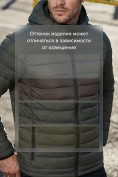 Купить Куртка мужская гибридная стёганая с капюшоном с графеновой подкладкой цвета хаки 9621_1Kh, фото 7